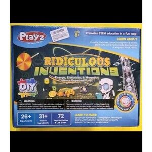 Kids Playz Ridiculous Inventions Science Kit Energy Electricity Magnetic Set NIB